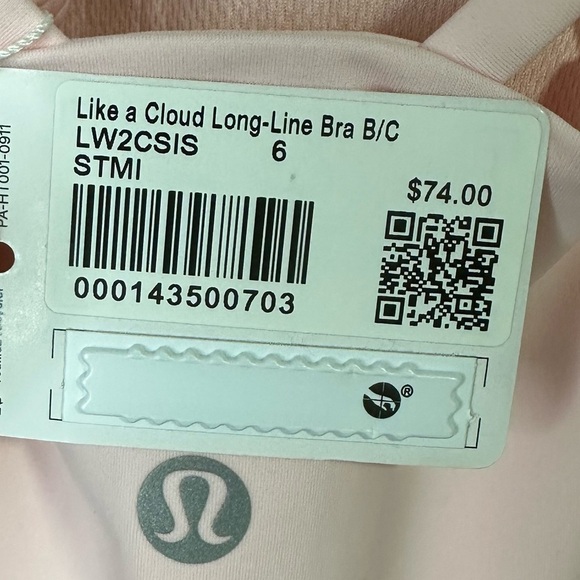 Lululemon Like A Cloud Bra B/C Cup in Strawberry Milkshake Size 6 - Picture 5 of 5